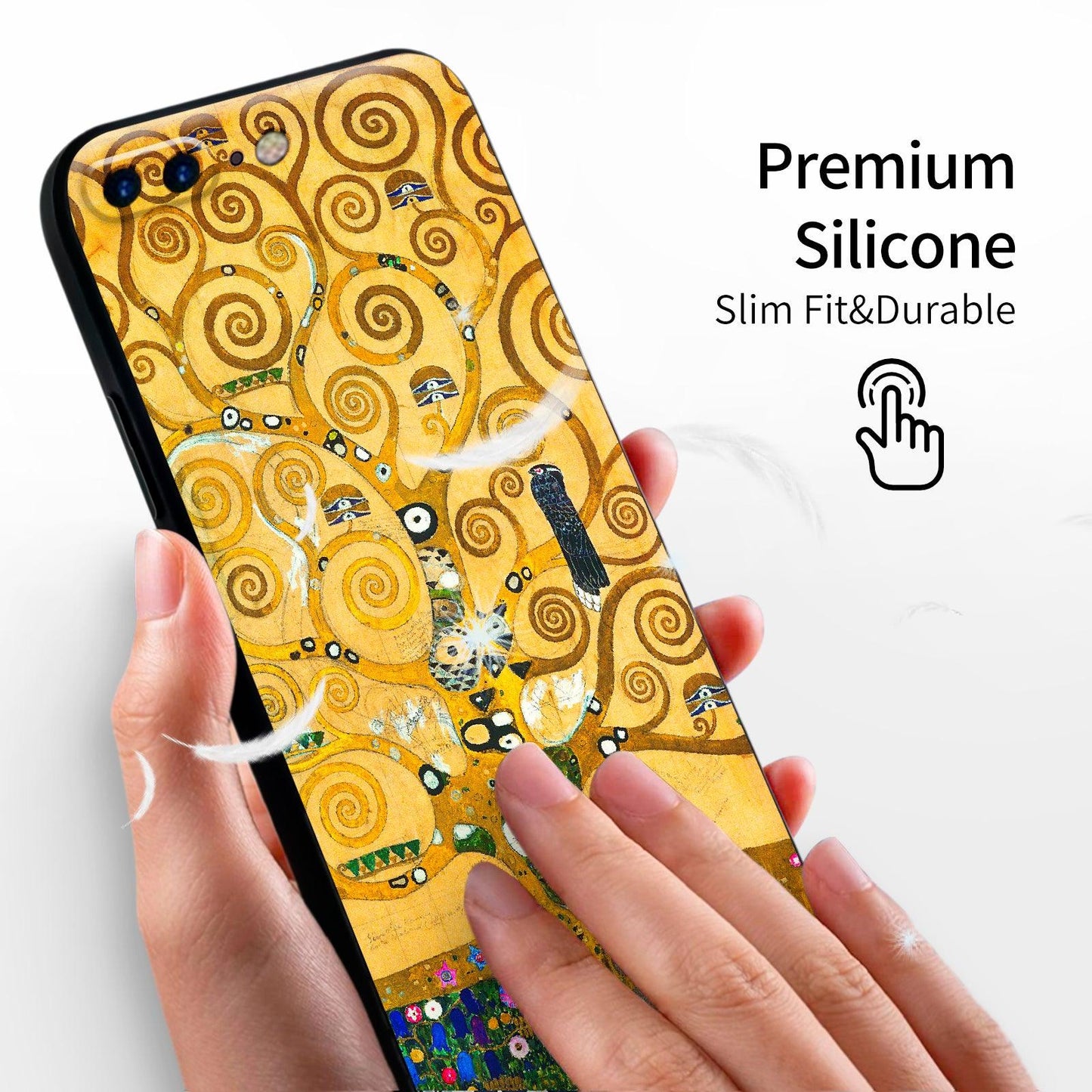 iPhone 7 Plus Case/iPhone 8 Plus Silicone Case(Tree of Life by Gustav Klimt) - Berkin Arts