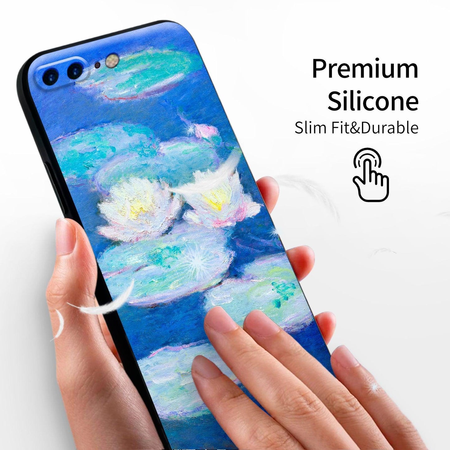 iPhone 7 Plus Case/iPhone 8 Plus Silicone Case(Water Lilies by Claude Monet) - Berkin Arts