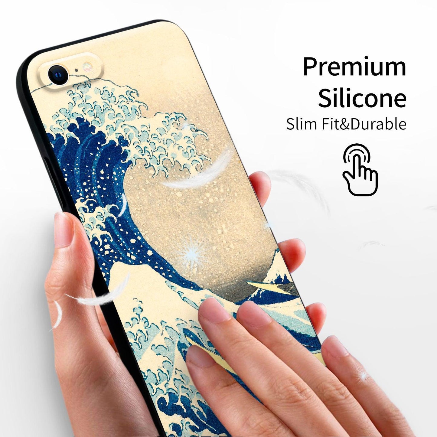 iPhone SE(2020)/iPhone SE(2022)/iPhone 7/iPhone 8 Silicone Case(Under The Wave Off Kanagawa The Great Wave by Katsushika Hokusai) - Berkin Arts