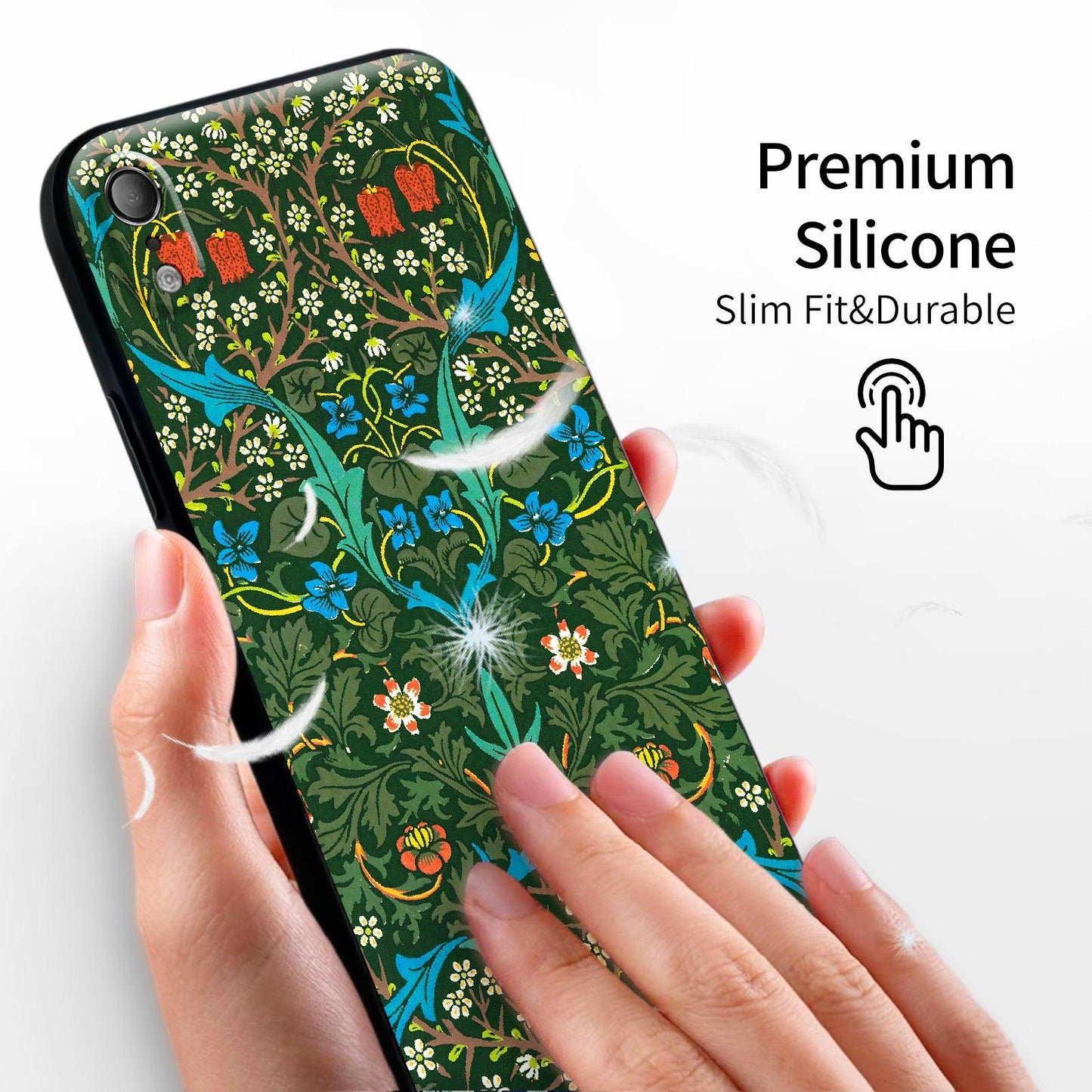 iPhone XR Silicone Case(Blackthorn by William Morris) - Berkin Arts