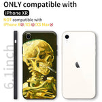 iPhone XR Silicone Case(Head of a Skeleton with a Burning Cigarette by Vincent Van Gogh) - Berkin Arts