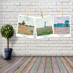 Landscape Art Paper Giclee Prints Set of 4 (Claude Monet Series) - Berkin Arts