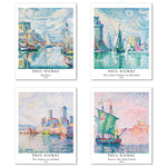 Landscape Art Paper Giclee Prints Set of 4 (Paul Signac Series) - Berkin Arts