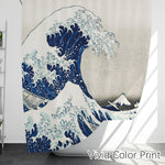 Landscape Art Shower Curtain Set (The Great Wave by Katsushika Hokusai) - Berkin Arts