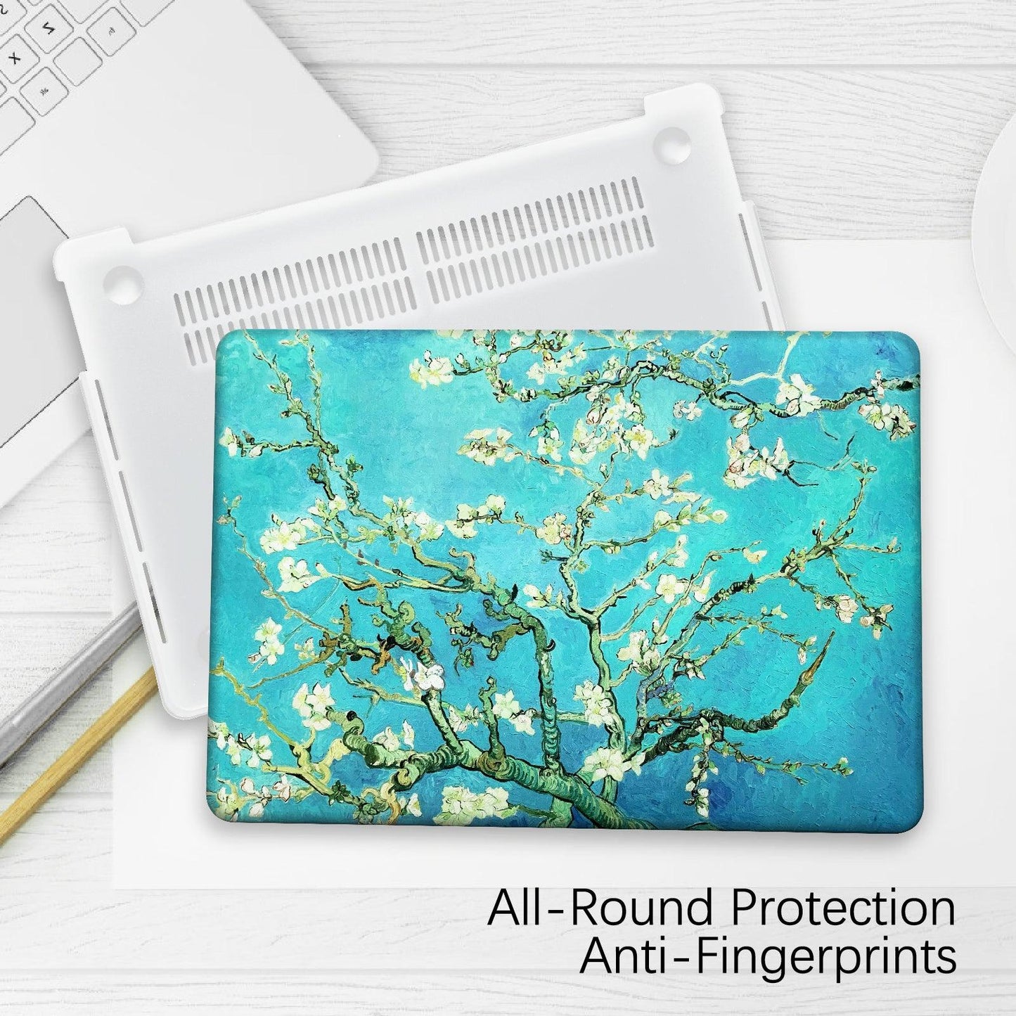 MacBook Air 13 Inch Art Case, A2179/A2337 (Almond Blossom by Van Gogh) - Berkin Arts