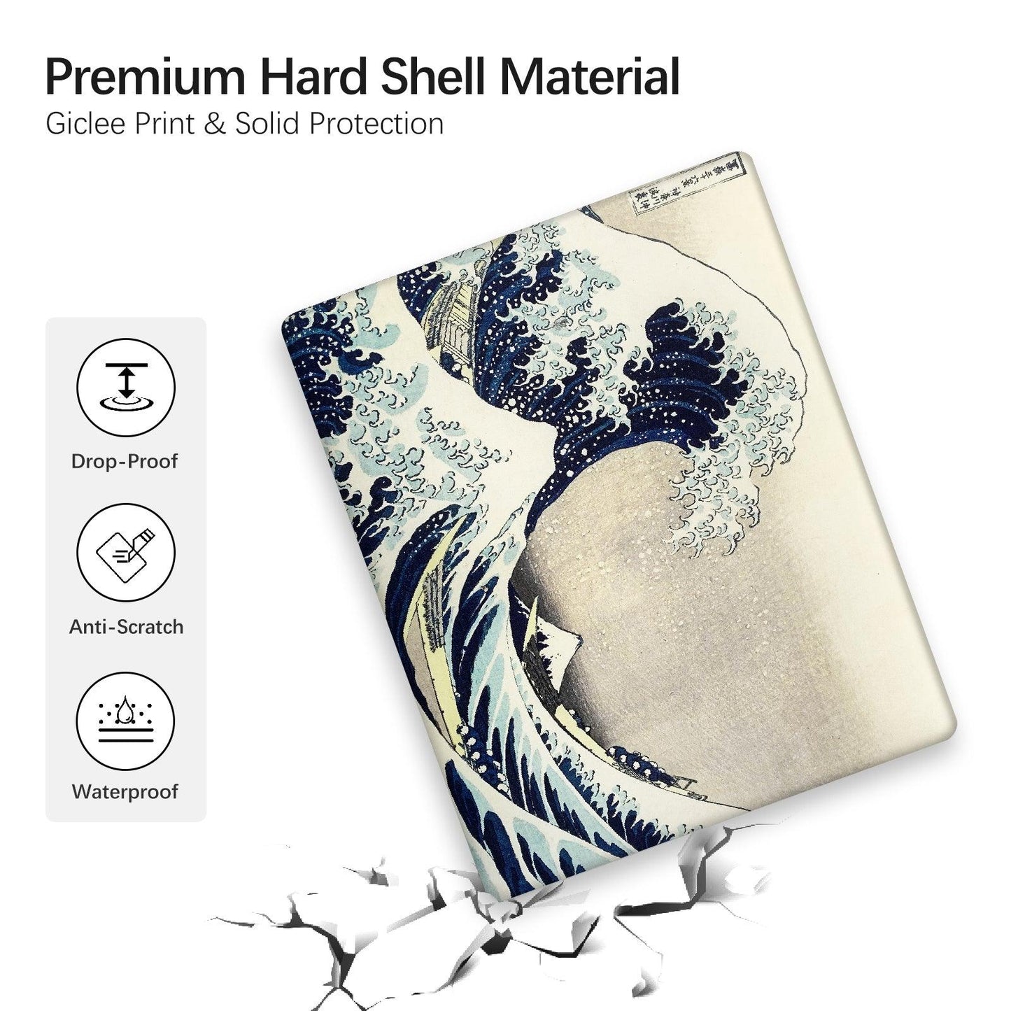 MacBook Pro 13 Inch Art Case, A1706/A1989/A2159 (The Great Wave by Hokusai) - Berkin Arts