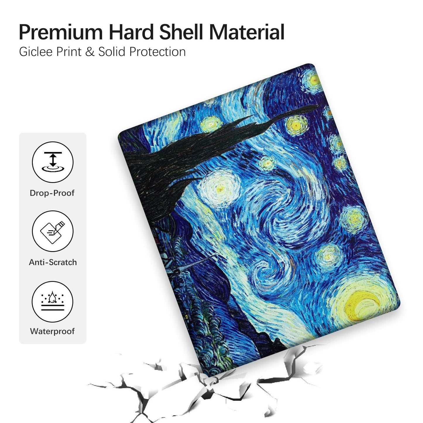 MacBook Pro 13 Inch Art Case, A1706/A1989/A2159 (The Starry Night by Vincent Van Gogh) - Berkin Arts