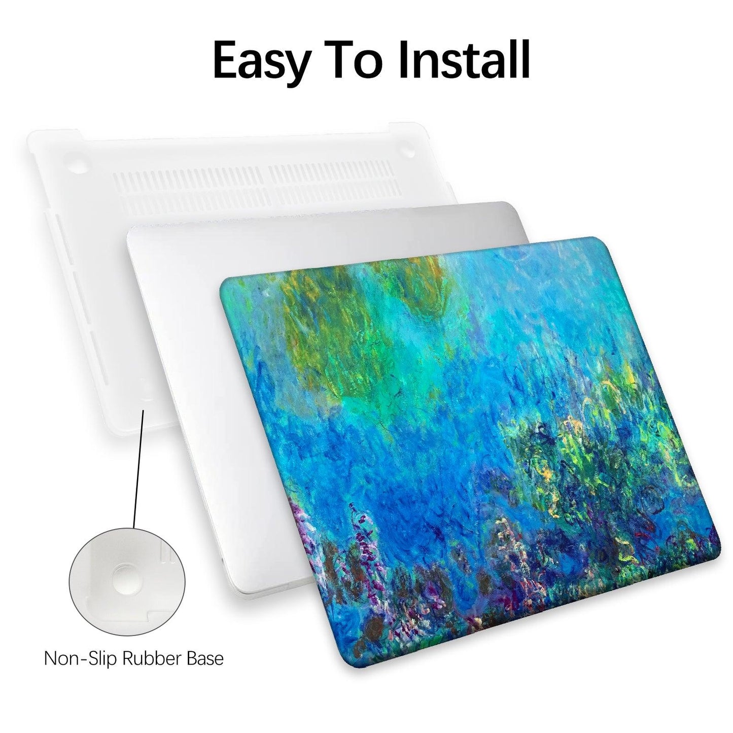 MacBook Pro 13 Inch Art Case, A1708 (Wisteria by Claude Monet) - Berkin Arts