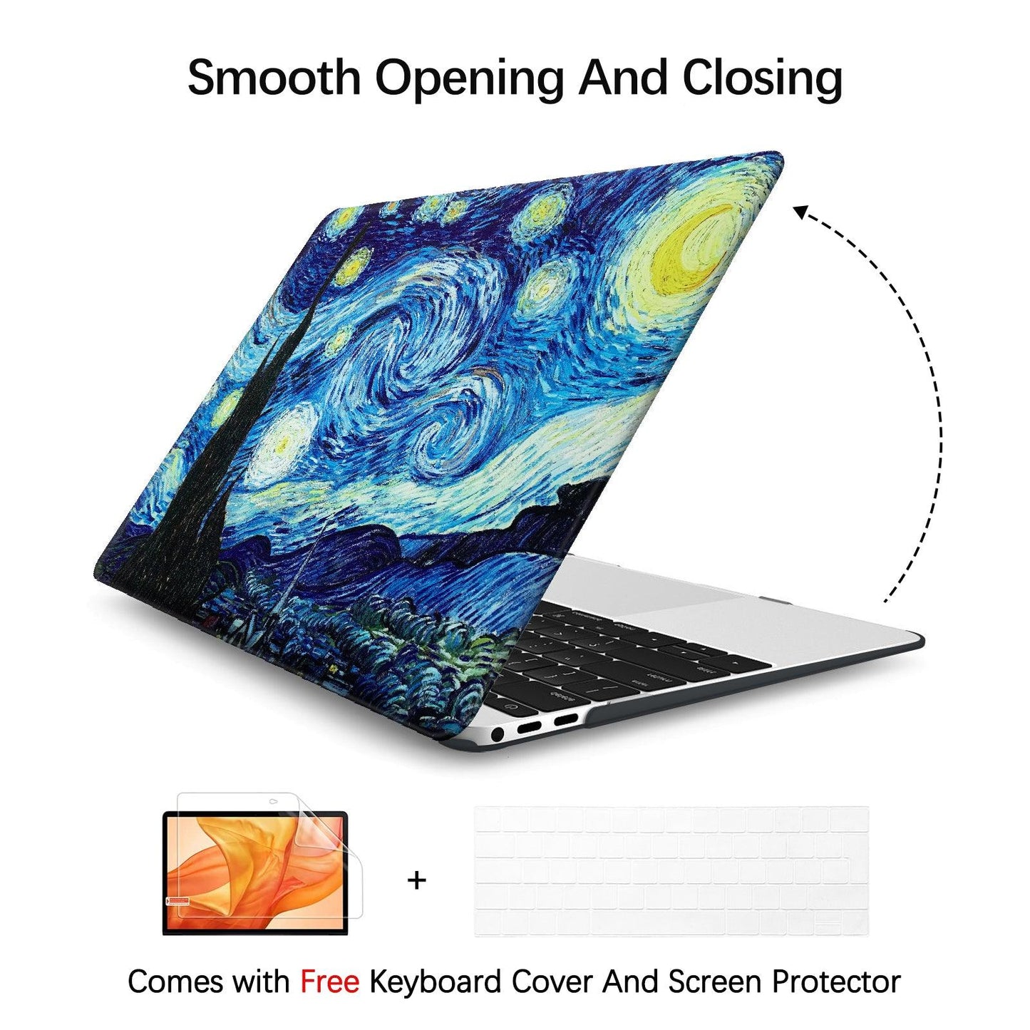 MacBook Pro 13 Inch Art Case, A2289/A2251/A2338 (The Starry Night by Vincent Van Gogh) - Berkin Arts