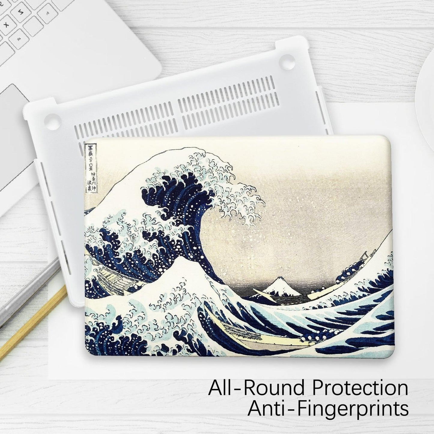 MacBook Pro 14 Inch Art Case, A2442/ A2779 (The Great Wave by Hokusai) - Berkin Arts
