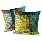 Marble Abstract Throw Pillow Covers Pack of 2 18x18 Inch (Geometric Tropic Leaf) - Berkin Arts