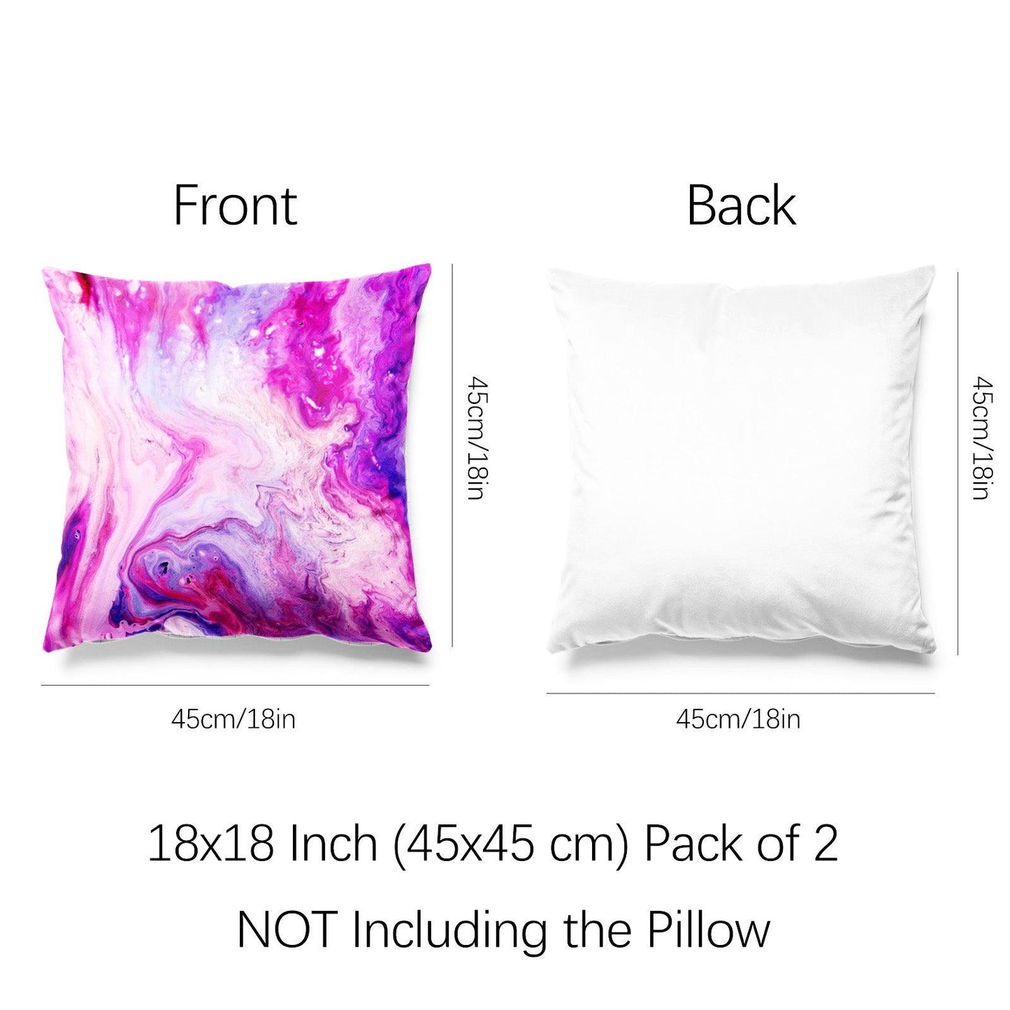 Marble Abstract Throw Pillow Covers Pack of 2 18x18 Inch (Earth