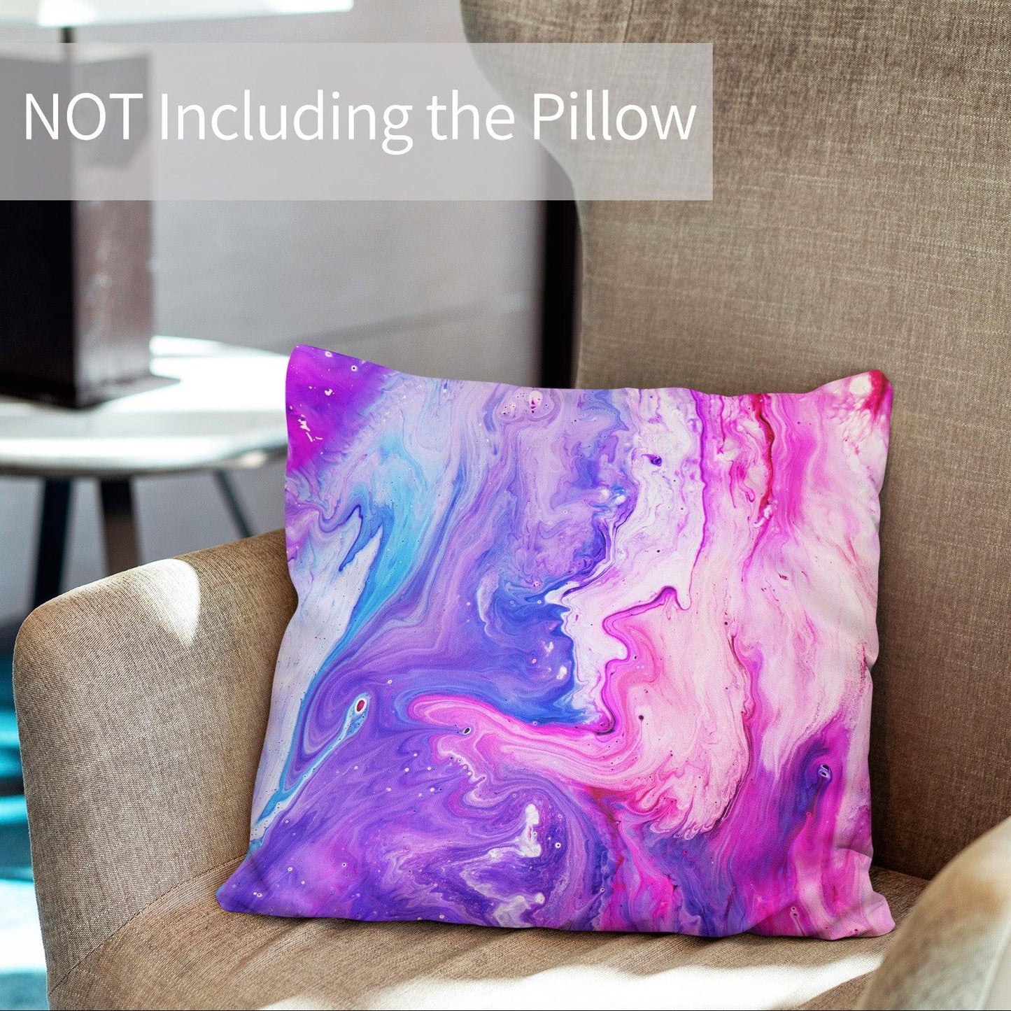 Marble Abstract Throw Pillow Covers Pack of 2 18x18 Inch (Purple Marble) - Berkin Arts