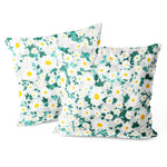 Modern Flower Throw Pillow Covers Pack of 2 18x18 Inch (Cute Daisy) - Berkin Arts
