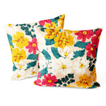 Modern Flower Throw Pillow Covers Pack of 2 18x18 Inch (Millefleurs) - Berkin Arts