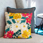 Modern Flower Throw Pillow Covers Pack of 2 18x18 Inch (Millefleurs) - Berkin Arts