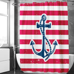 Seascape Ocean Shower Curtain Set (Anchor Symbol ) - Berkin Arts