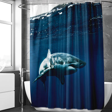 Seascape Ocean Shower Curtain Set (Great White Shark ) - Berkin Arts