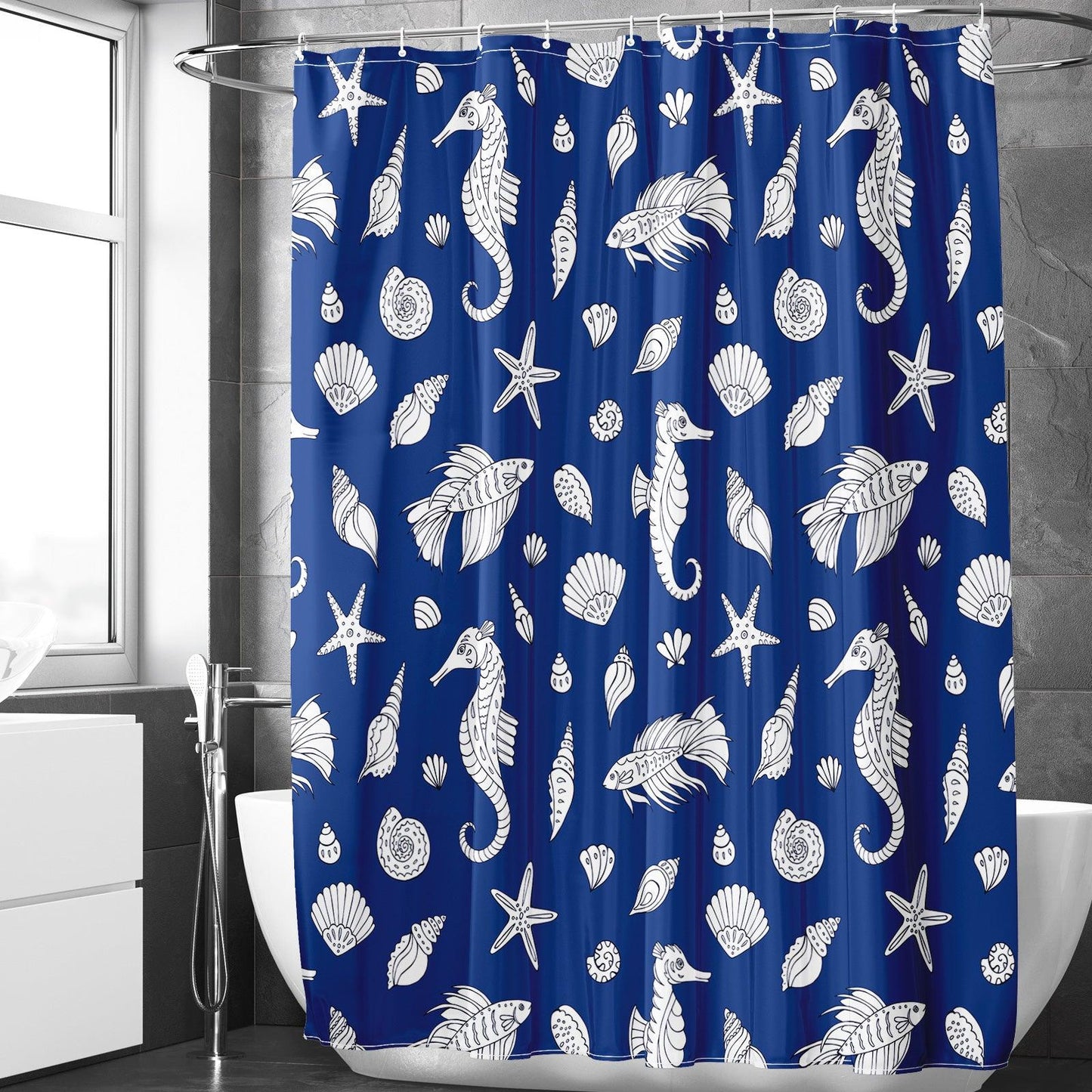 Seascape Ocean Shower Curtain Set (Underwater World) - Berkin Arts